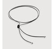 Sterling Silver Cotton Cord Necklace 95cm/37' - Black - Monica Vinader