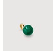 Gold Vermeil Round Gemstone Pendant Charm - Green Onyx - Monica Vinader