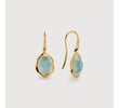 Gold Vermeil Odyssey Gemstone Wire Earrings - Aquamarine - Monica Vinader