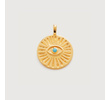 Gold Vermeil Talisman Evil Eye Pendant - Turquoise - Monica Vinader