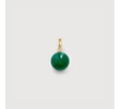 Gold Vermeil Round Gemstone Pendant Charm - Green Onyx - Monica Vinader