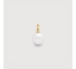 Gold Vermeil Round Pearl Pendant - Pearl - Monica Vinader