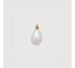 Gold Vermeil Baroque Pearl Pendant - Pearl - Monica Vinader