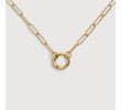 Gold Vermeil Alta Textured Chain Charm Necklace - Monica Vinader