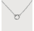 Sterling Silver Oval Link Chain Charm Necklace - Monica Vinader