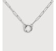 Sterling Silver Alta Textured Chain Charm Necklace - Monica Vinader