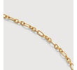Gold Vermeil Textured Link Chain Necklace 16' - Monica Vinader