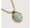 Gold Vermeil Odyssey Gemstone Chain Necklace - Aquamarine - Monica Vinader
