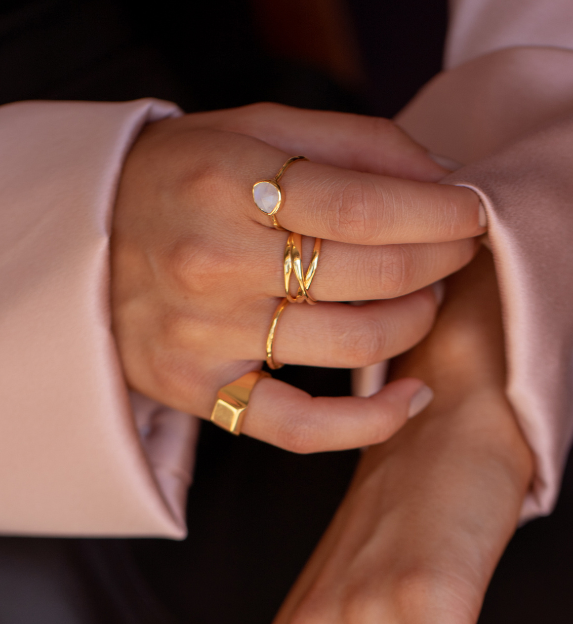 Siren Stacking Ring in 18ct Gold Vermeil on Sterling Silver and