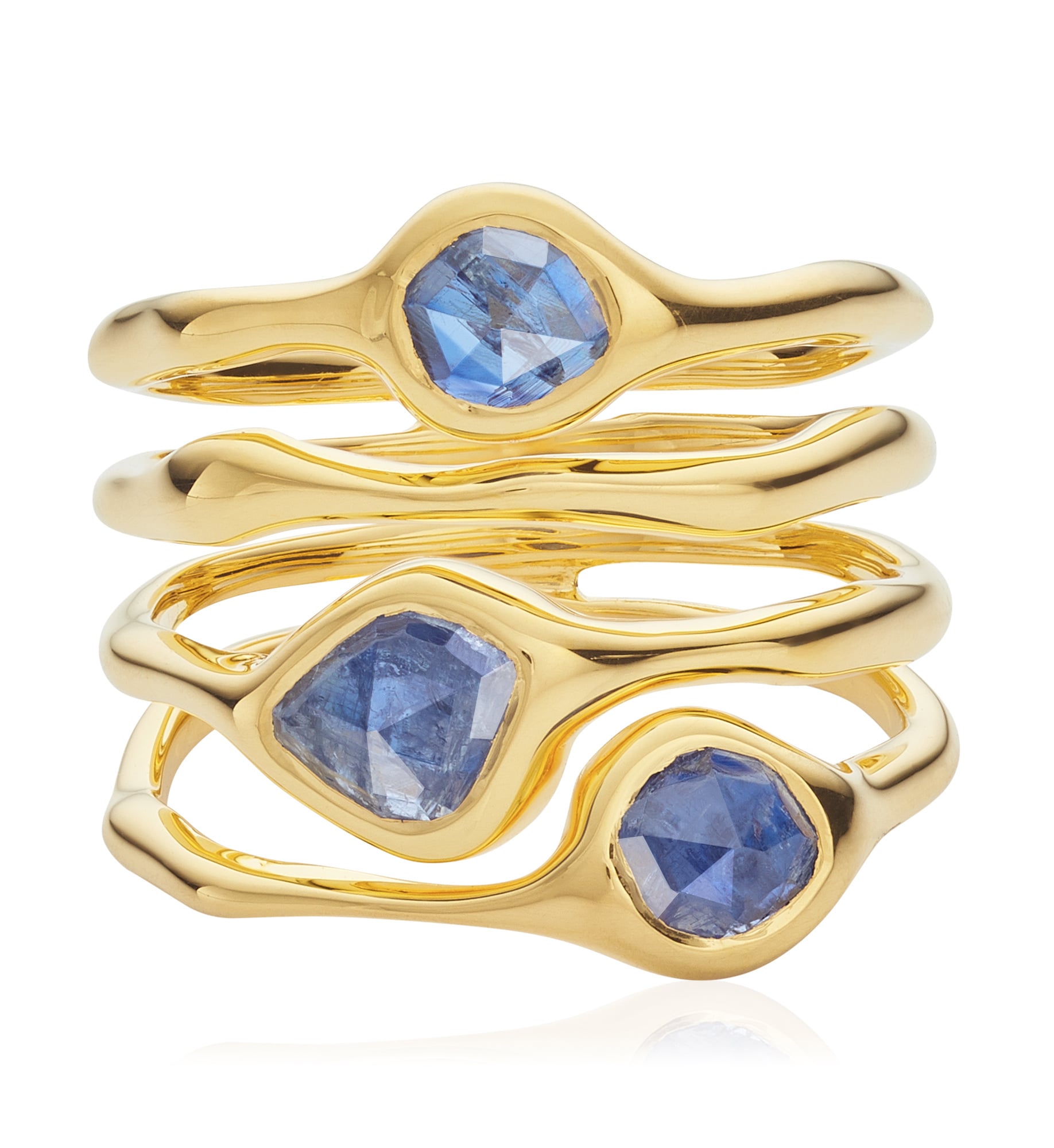 Siren Cluster Cocktail Ring in 18ct Gold Vermeil on Sterling Silver and ...