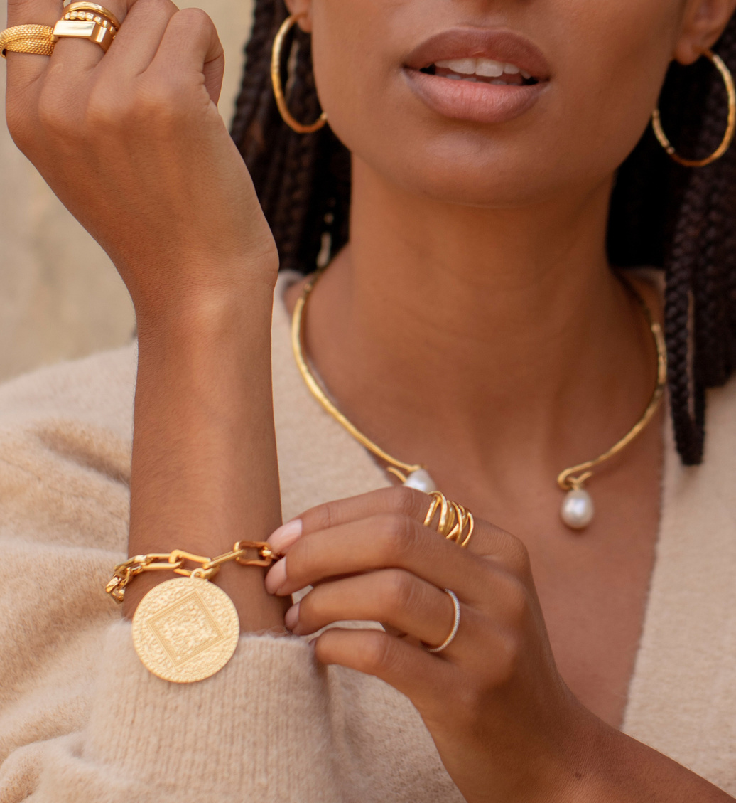 Marie Pendant Charm in 18ct Gold Vermeil on Sterling Silver Jewellery