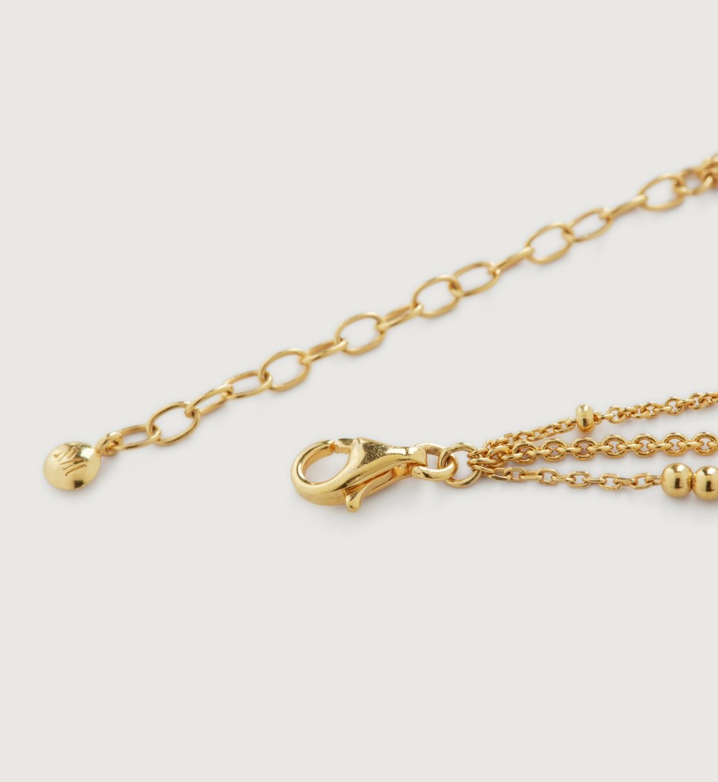 Gold Vermeil Layered Chain Bracelet - Monica Vinader
