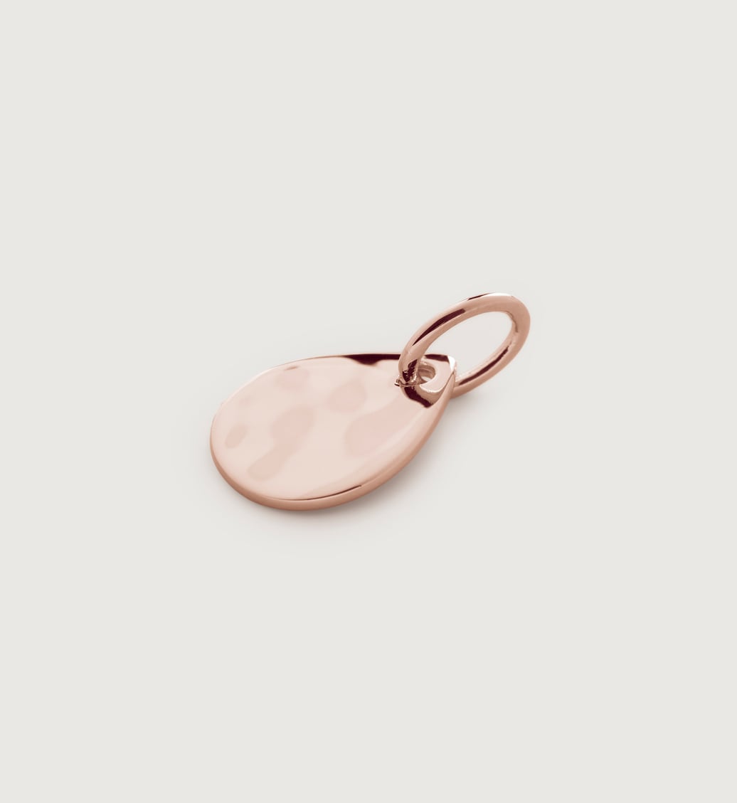 Rose Gold Vermeil Ziggy Mini Petal Pendant Charm - Monica Vinader