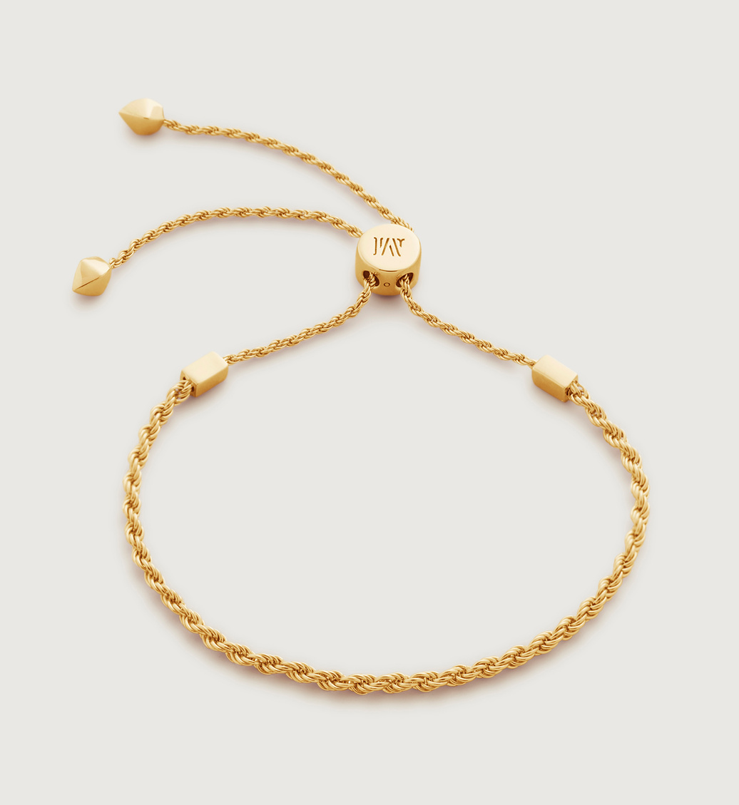 Gold Vermeil Corda Fine Chain Friendship Bracelet  - Monica Vinader