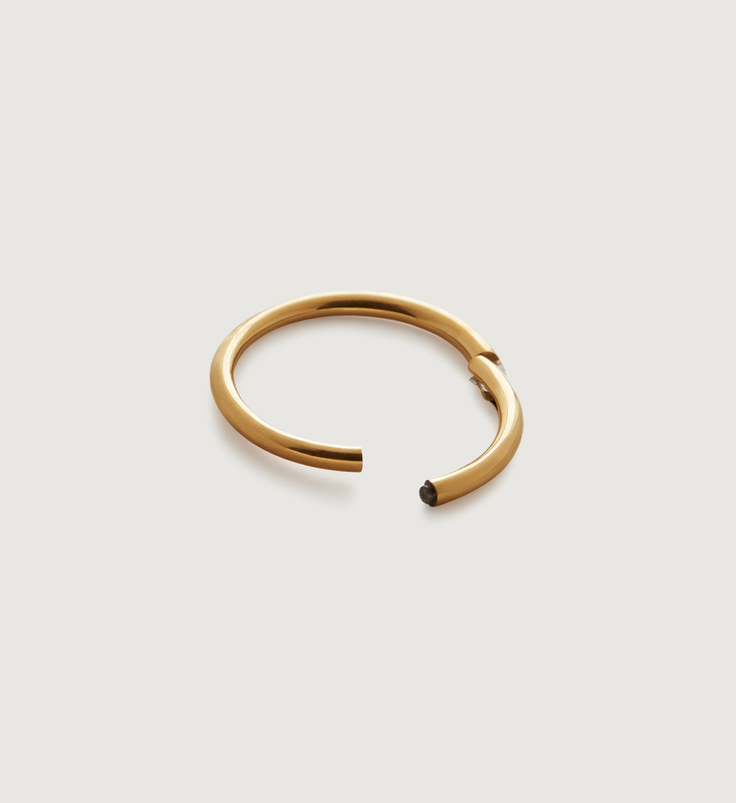 Gold Surgical Steel Infinity Hoop 1.2*10mm in Gold Surgical Steel