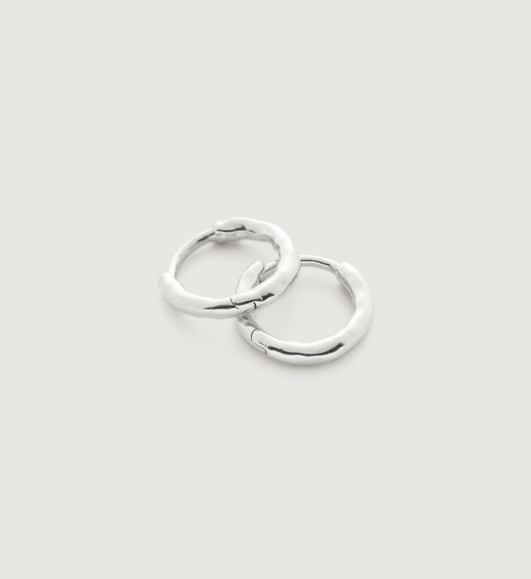 Sterling Silver Siren Muse Mini Huggie Earrings - Monica Vinader
