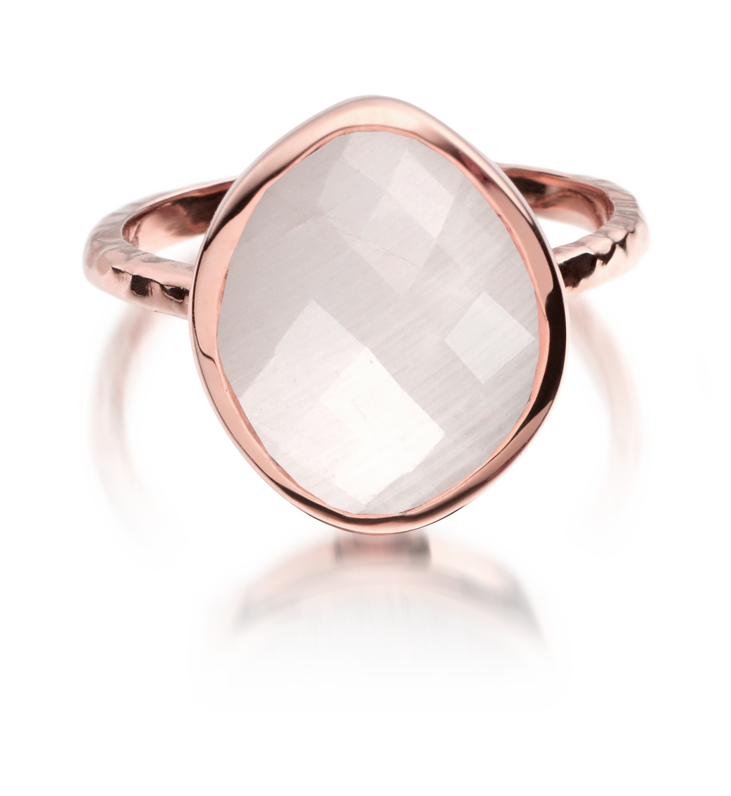 Gold Vermeil Nugget Ring - Small - Moonstone - Monica Vinader