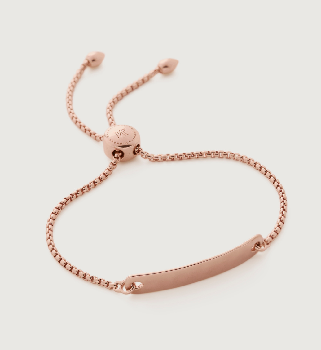 Rose Gold Vermeil Havana Mini Friendship Chain Bracelet - Monica Vinader