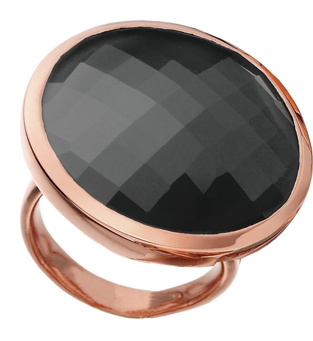 Rose Gold Vermeil Round Facet Ring - Monica Vinader