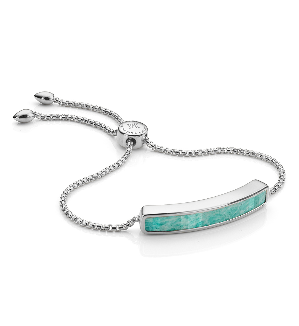 Sterling Silver Baja Bracelet - Amazonite - Monica Vinader