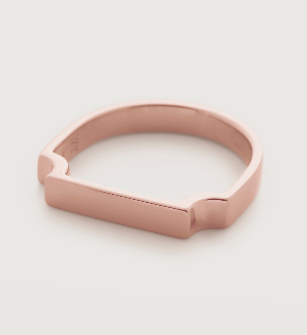 Rose Gold Vermeil Signature Ring - Monica Vinader