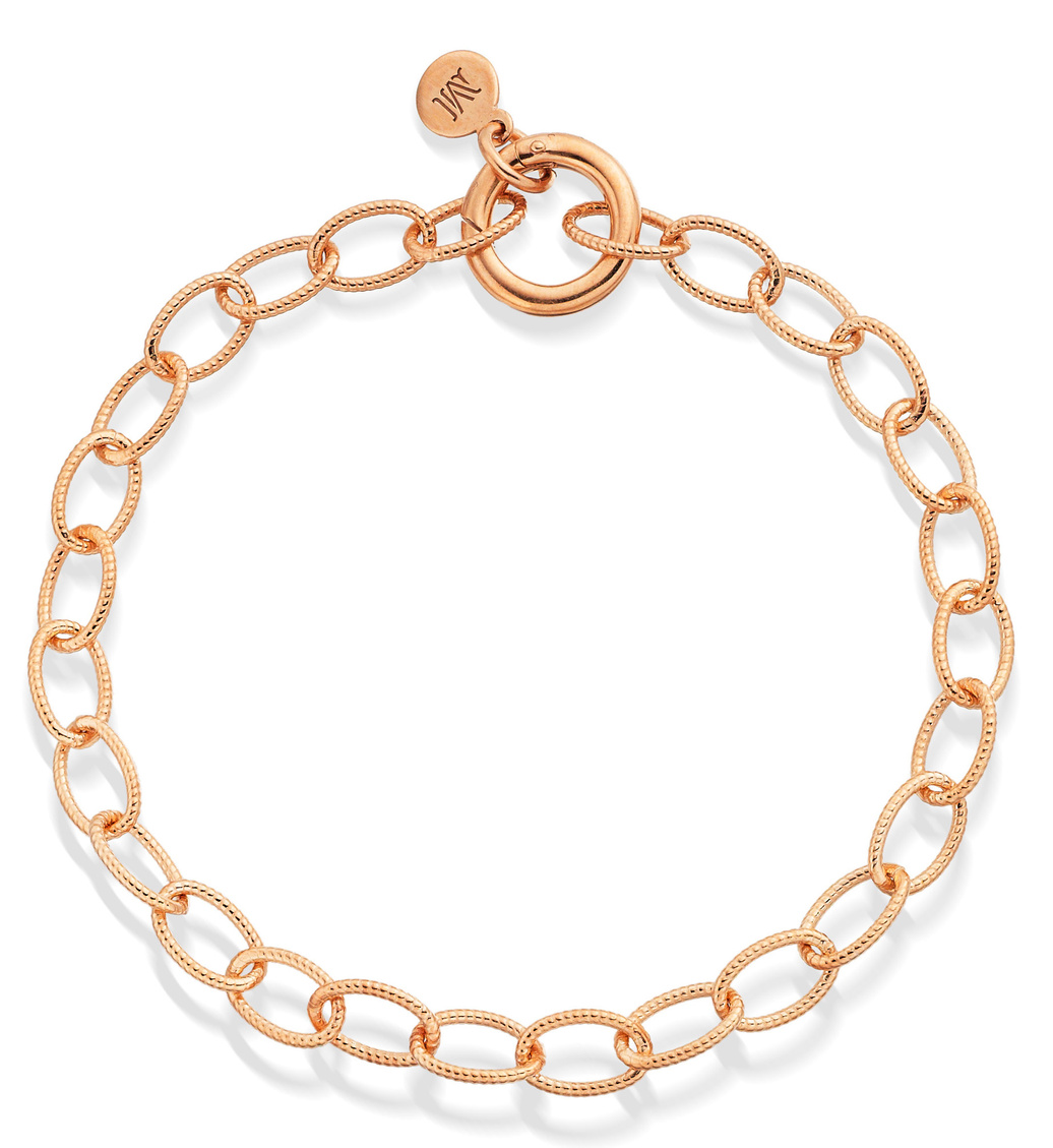 Rose Gold Vermeil Lungo Chain Bracelet - Monica Vinader