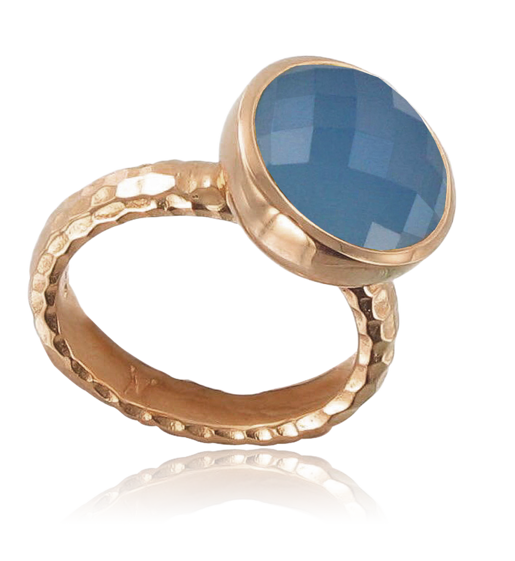 Rose Gold Vermeil Medina Facet Ring - No Stone - Monica Vinader