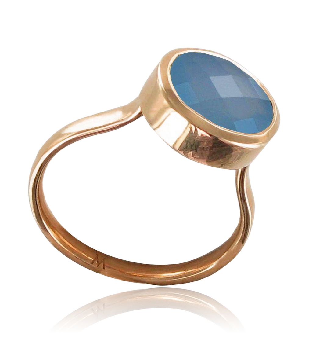 Rose Gold Vermeil Candy Oval Ring - No Stone - Monica Vinader