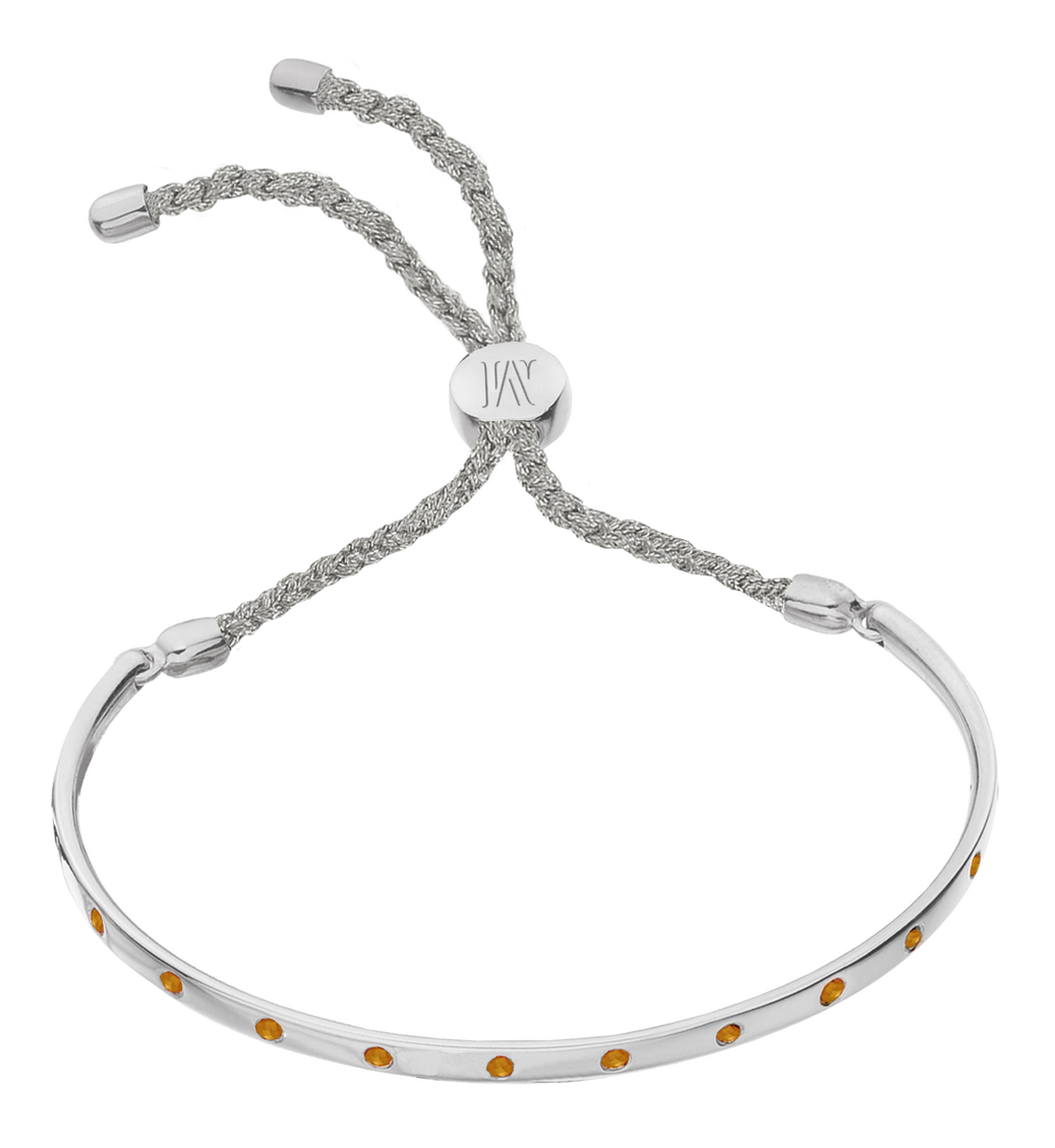 Sterling Silver Fiji Gem Bracelet - Silver Metallica - Joy - Monica Vinader
