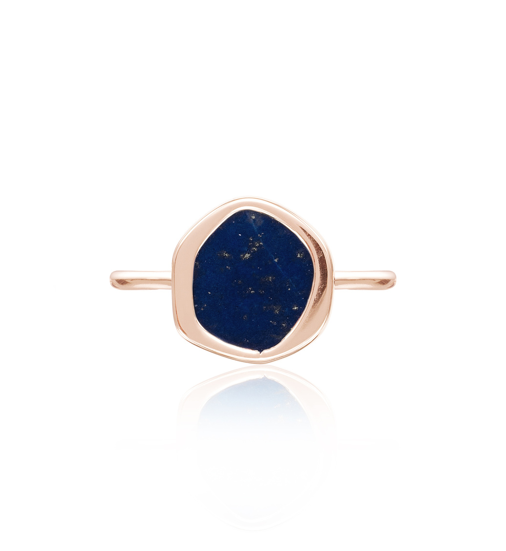 Atlantis Gem Mini Stacking Ring in 18ct Rose Gold Vermeil On Sterling ...