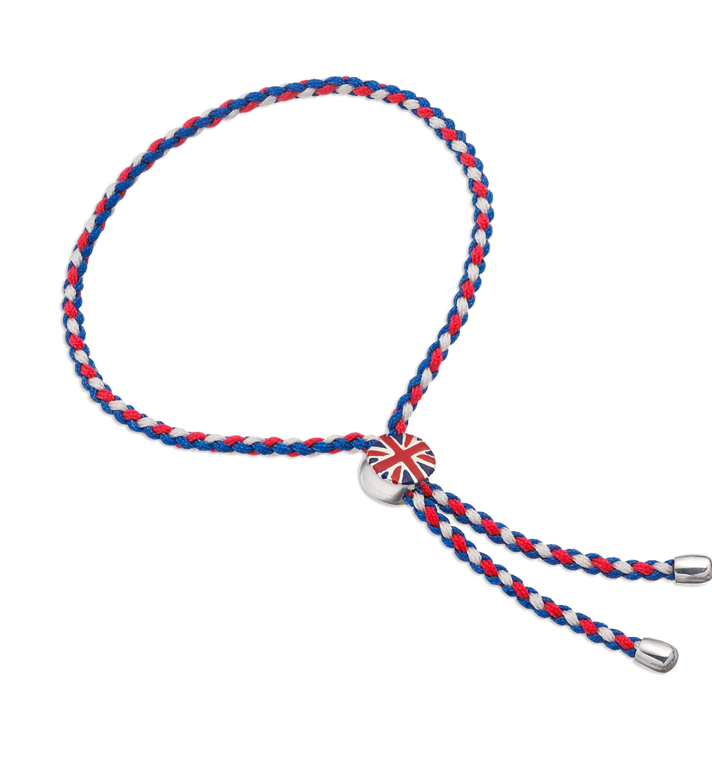 Sterling Silver Fiji Pacific Bracelet - Red White Blue - Monica Vinader