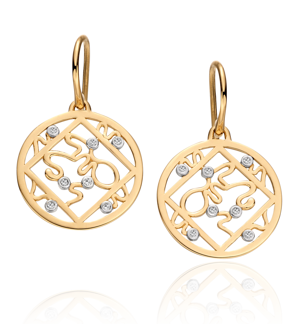 Mini Lalit Earrings - Diamond - Monica Vinader