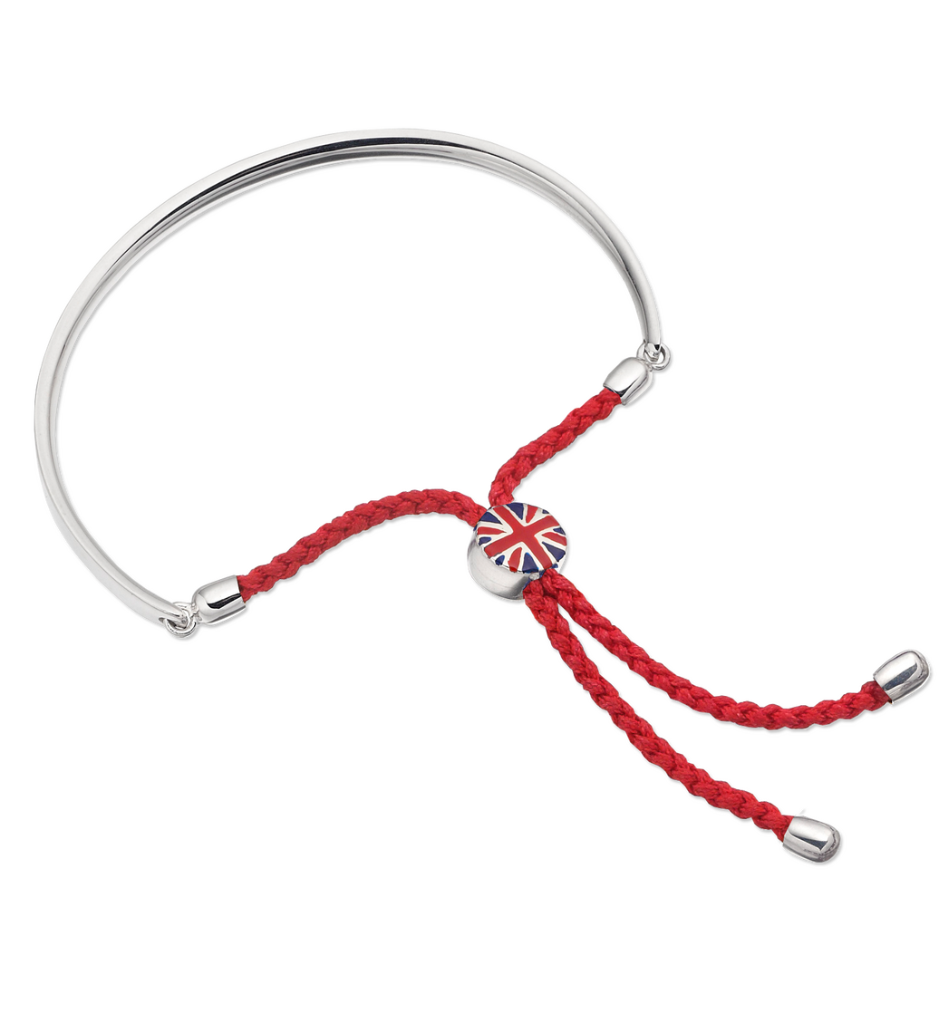 Sterling Silver Jubilee Fiji Bracelet - Red - Monica Vinader