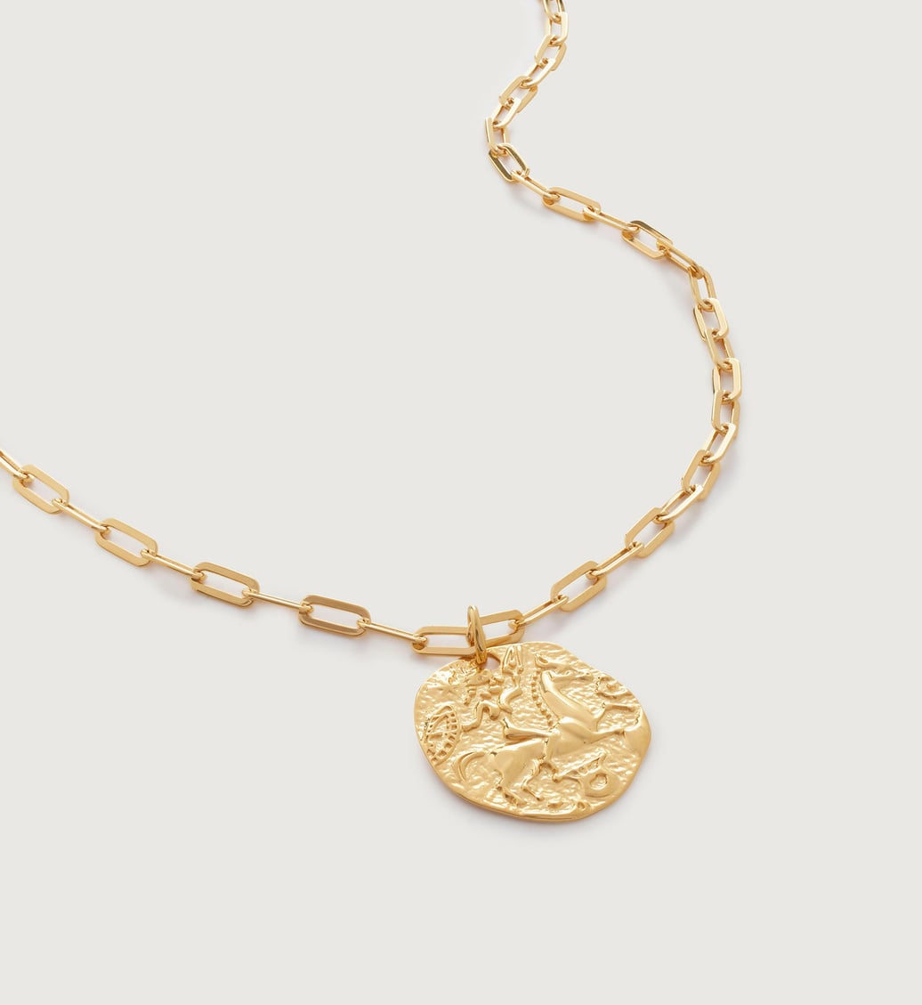 Gold Vermeil Necklace Combinations - GP-CH-ANN2-NON / GP-PT-GDPW-NON - Monica Vinader