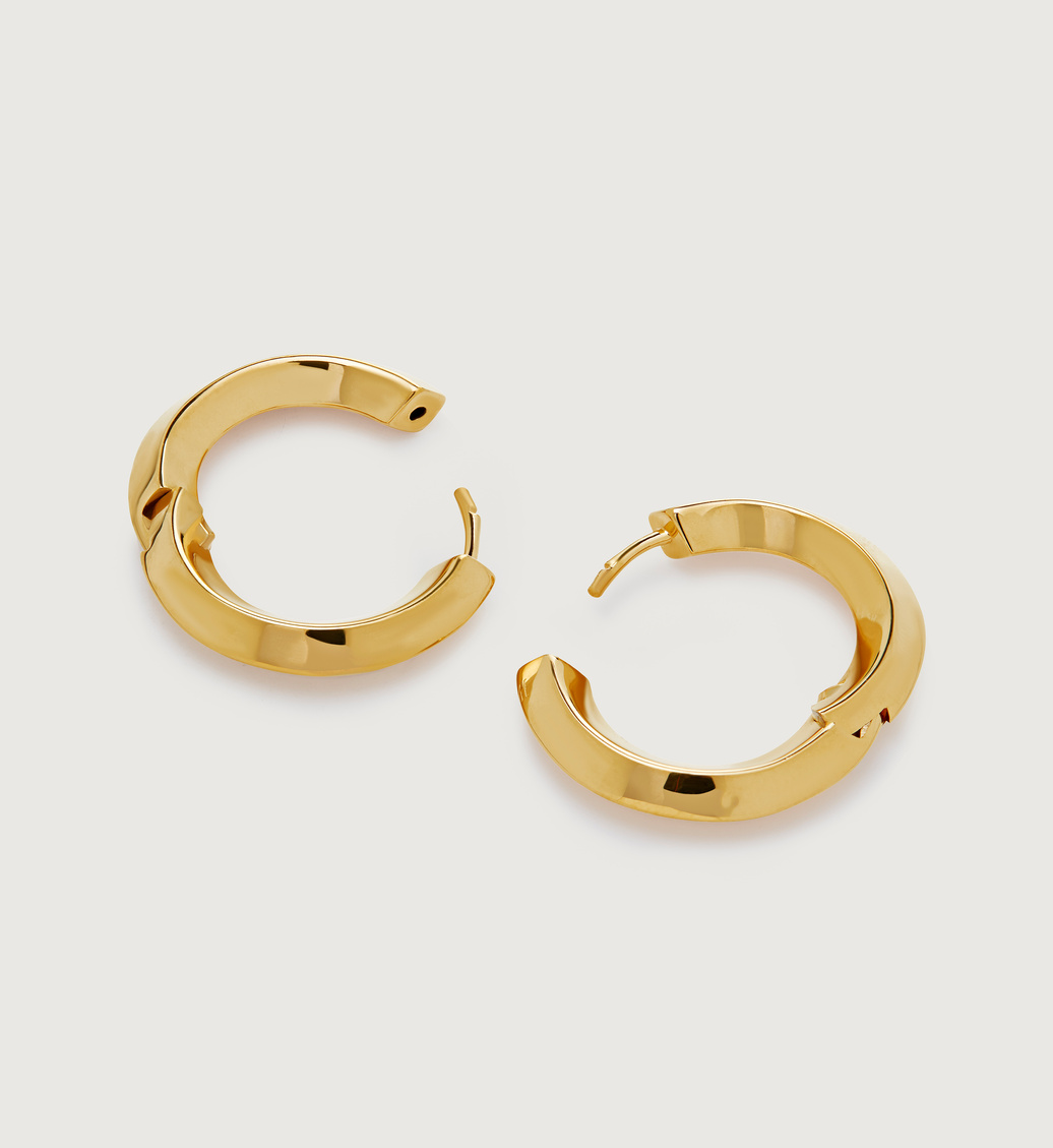 Basic medium hoop - DAUGHTERS JEWELRY