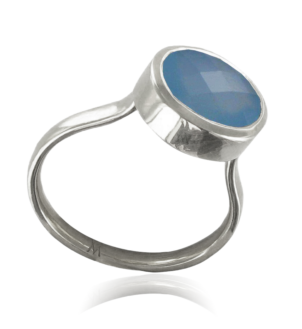 Sterling Silver Candy Oval Ring - No Stone - Monica Vinader