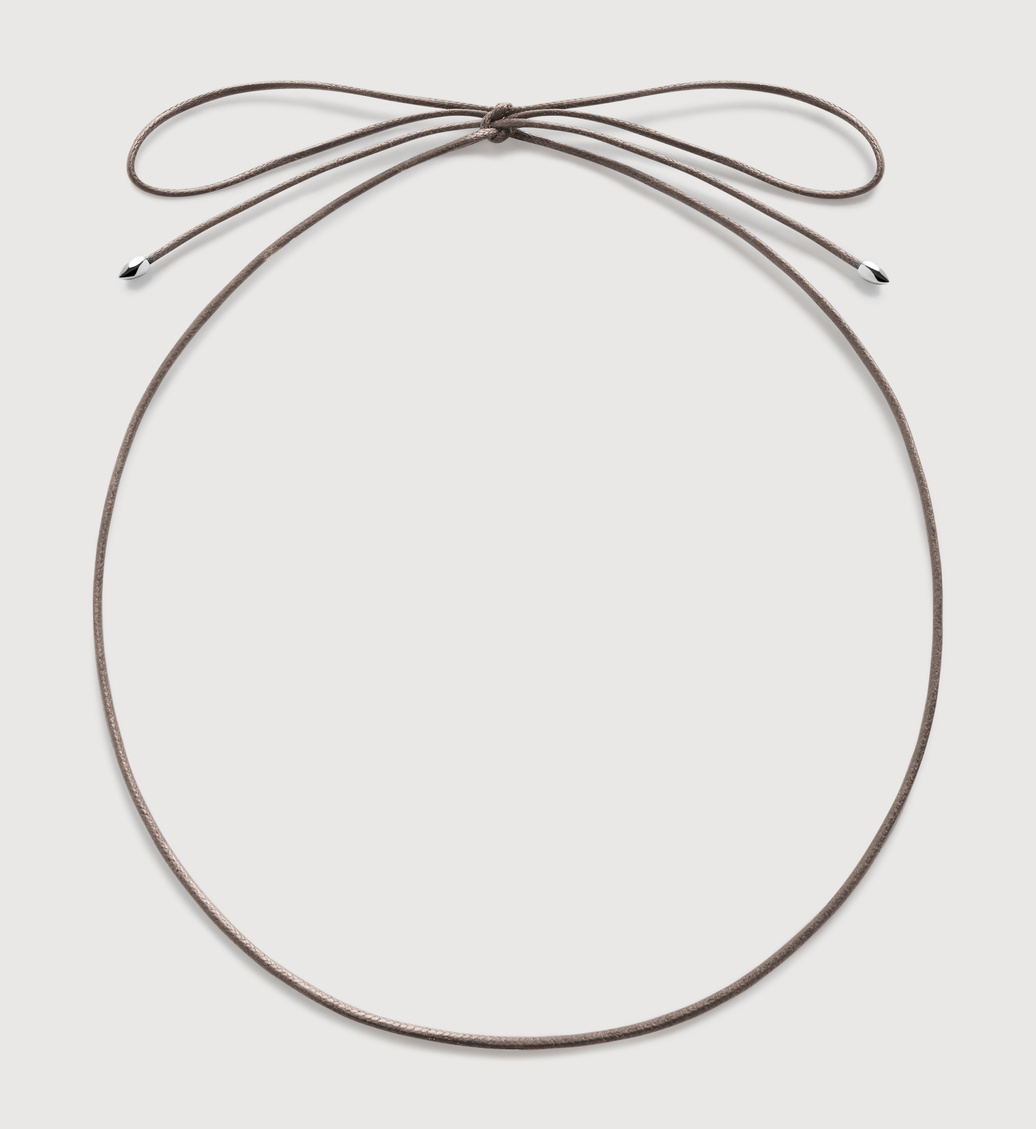 Sterling Silver Cord Necklace - Mink - Monica Vinader