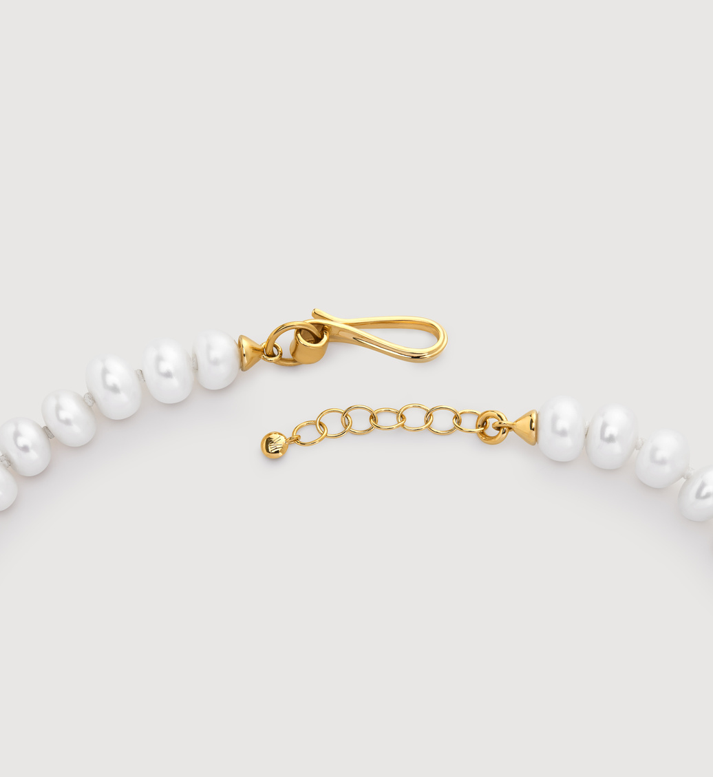 Nomade Pearl Bold Necklace in 18k Gold Vermeil on Sterling Silver