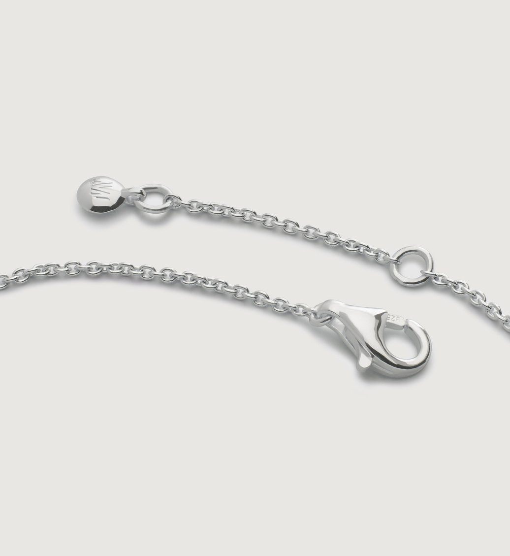 【MONICA VINADER】スターリング シルバー ハート ブレスレット Heart Station Chain Bracelet in Sterling Silver | Jewellery