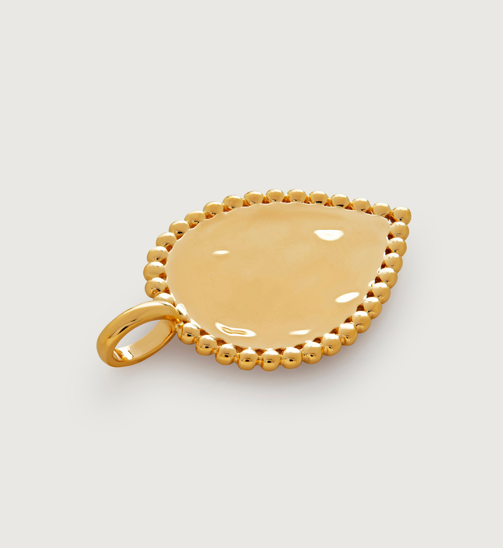 Gold Vermeil Deia Beaded Lotus Pendant Charm - Monica Vinader