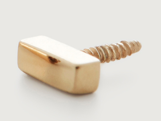 Linear Flat Back Piercing Stud - Monica Vinader