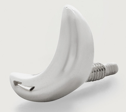 White Gold Crescent Moon Flat Back Piercing Stud - Monica Vinader