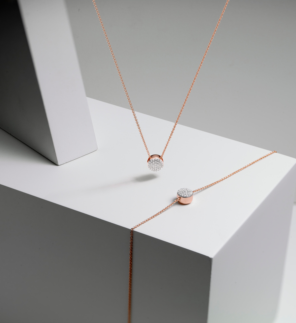 Rose Gold Vermeil Ava Button Bracelet - Diamond Still Life