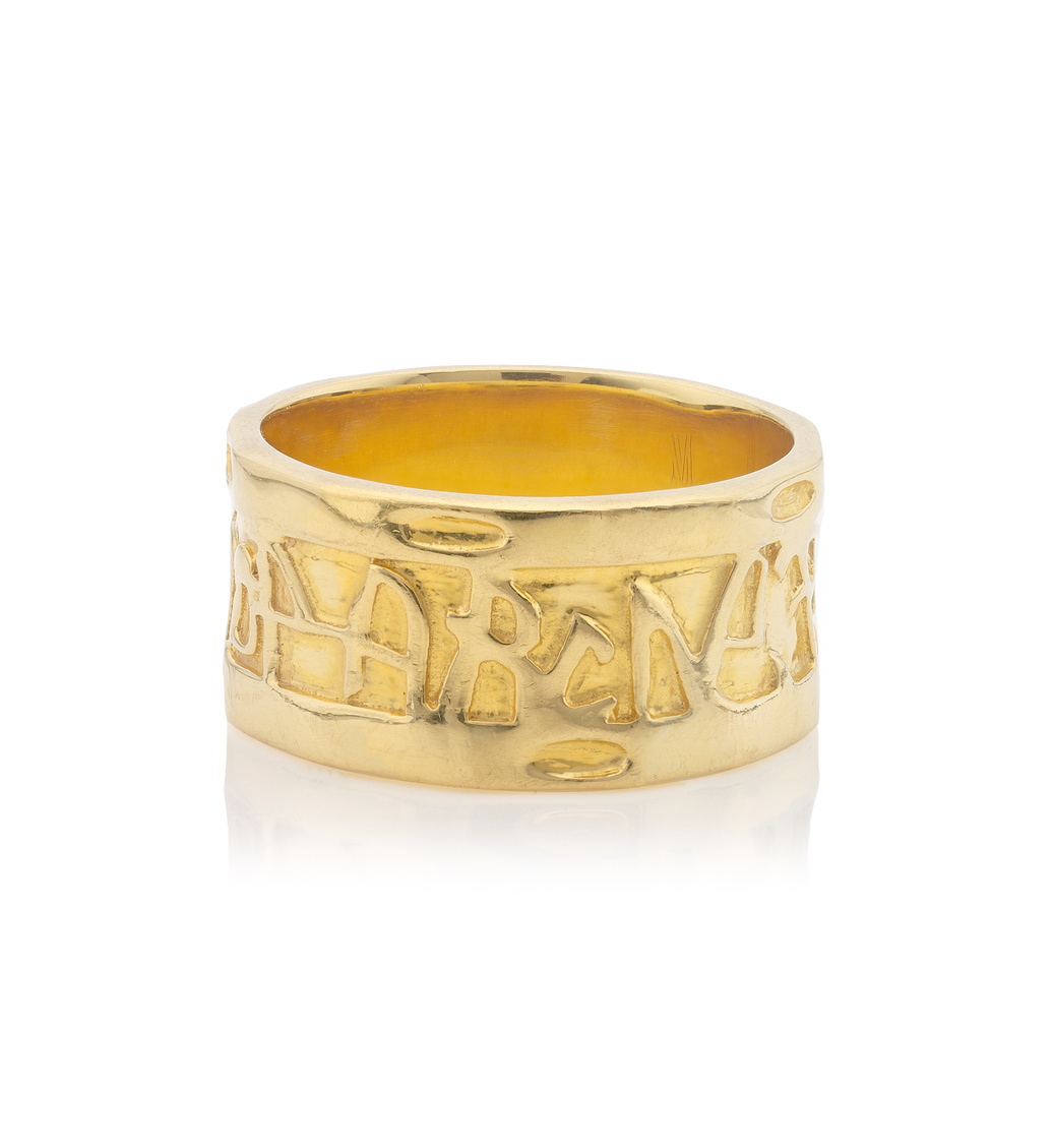 Gold Vermeil Atlantis Wide Band Ring