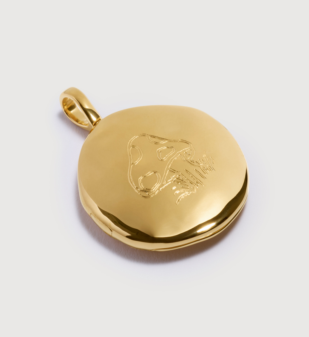 Gold Vermeil Sienna Spiro Deia Round Locket - Monica Vinader