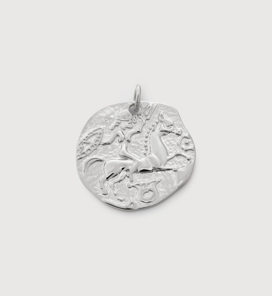 Sterling Silver Goddess Coin Pendant - Monica Vinader