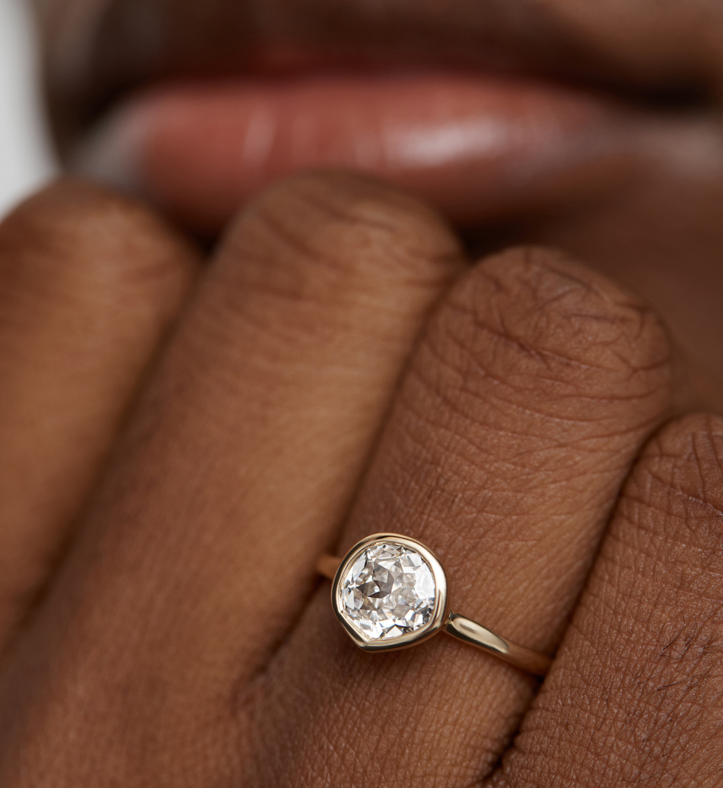 MV Siren™ Solitaire Diamond Ring 1ct in 14k Solid Gold and Lab