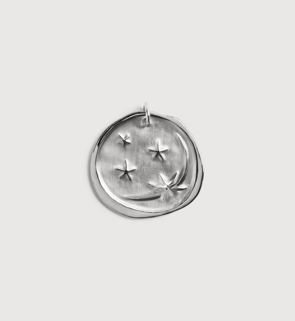 Sterling Silver Cosmic Ancient Coin Pendant - Monica Vinader