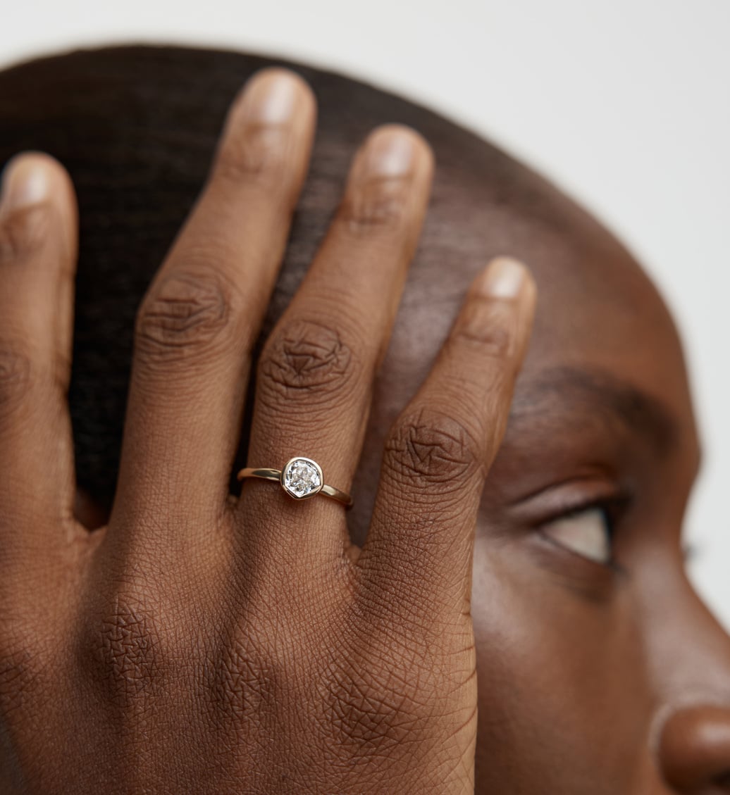 MV Siren™ Solitaire Diamond Ring 0.5ct in 14k Solid Gold and Lab