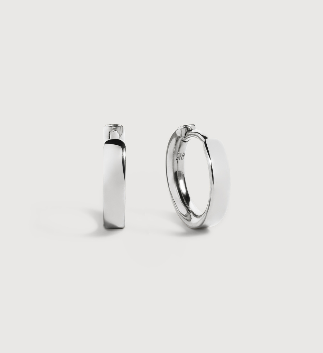 Sterling Silver Essential Huggie Earrings - Monica Vinader